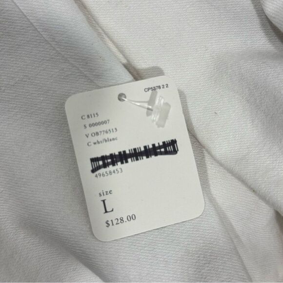 Free People Simply Perfect Women's Stone Linen Blazer Large NWT - Picture 6 of 6